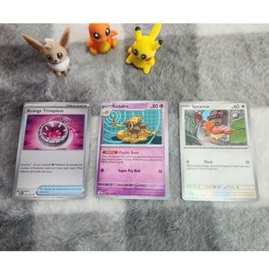 Pokemon TCG Scarlet & Violet 151 Kadabra Spearow Strange Timepiece Card Lot 3pc
